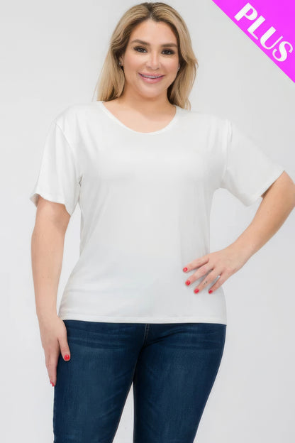 Plus Size Basic Short Sleeve T-shirt