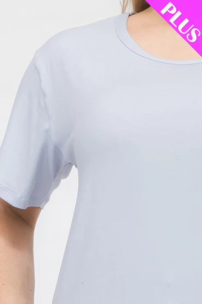 Plus Size Basic Short Sleeve T-shirt